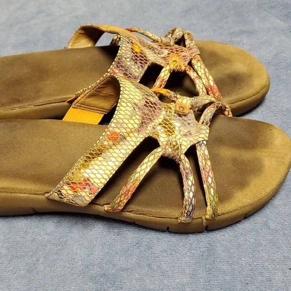 🔵 🎉Host Pick!🎉 Sz 8 Aerosoles Multicolored Snake Print Sandals - Picture 5 of 9